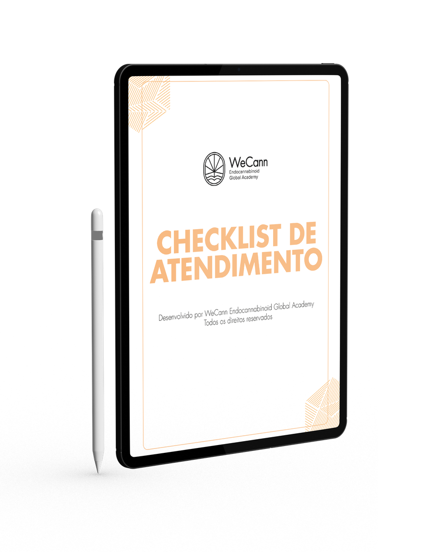 Mockup do Checklist de Atendimento da WeCann Academy