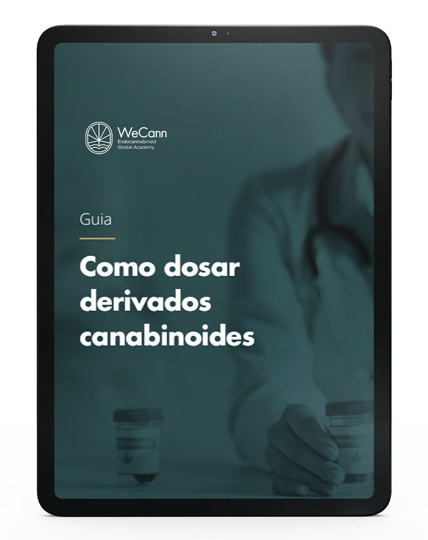 Mockup do Guia da WeCann Academy sobre derivados canabinoides